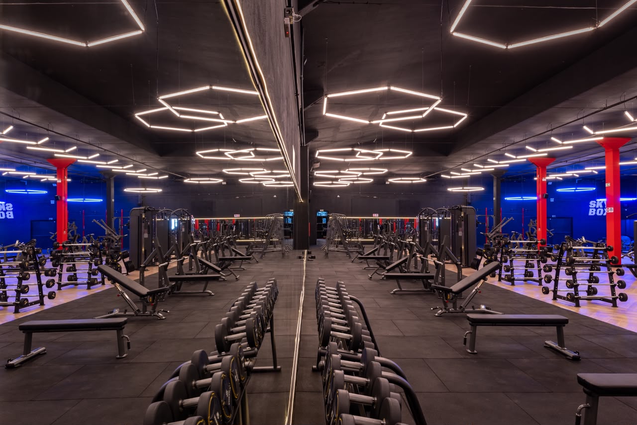 Área de treino da SkyFit